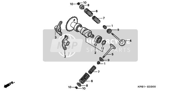 Honda NSS250 2003 Árbol de levas/Válvula para un 2003 Honda NSS250